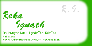 reka ignath business card